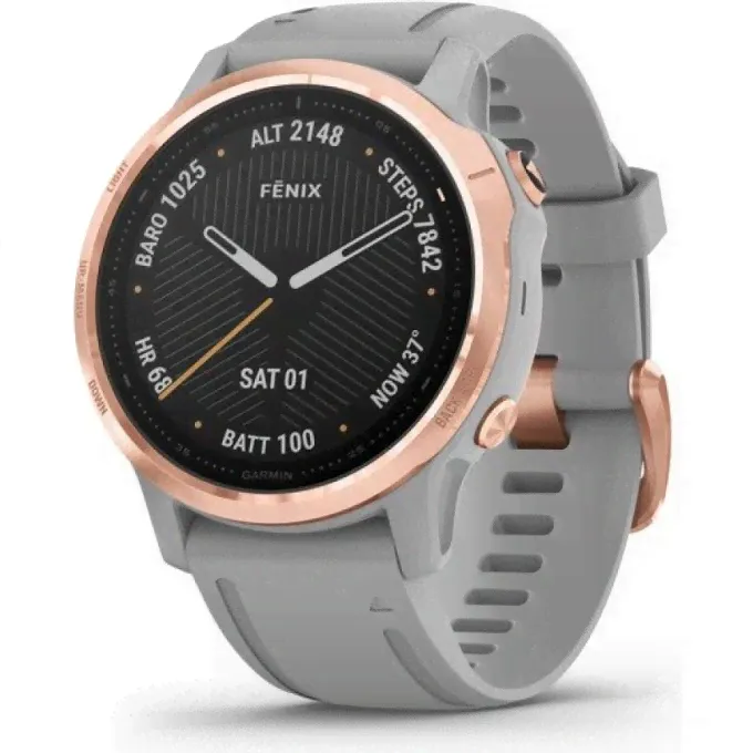 Часы GARMIN FENIX 6S SAPPHIRE GRAY ROSE GOLD WITH GRAY BAND 010-02159-21-0