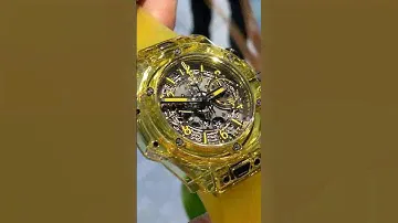 $100,000.00 YELLOW SAPPHIRE CHRONOGRAPH: Hublot Big Bang Unico , true #hautehorlogerie