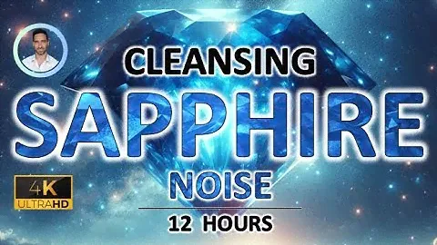 Cleansing Sapphire Blue Noise | 12 Hours | BLACK SCREEN | For Sleep, Focus, Grief & Tinnitus Relief