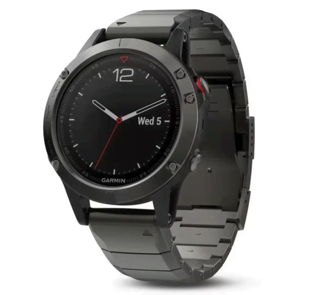 Fenix 5 Sapphire Slate Gray with Metal Band-0