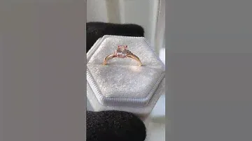 Natural peach sapphire ring handmade with 14k rose gold #sapphire #peachsapphire #handmadejewelry