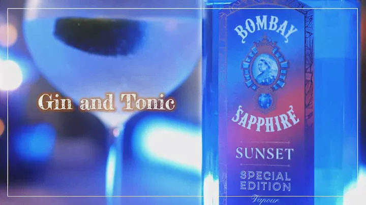 Gin and Tonic made with Bombay Sapphire Sunset 🌃 Limited edition gin