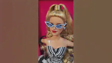 Barbie Signature 65th Anniversary Collectible Doll with Blonde Hair and Black and White Gown