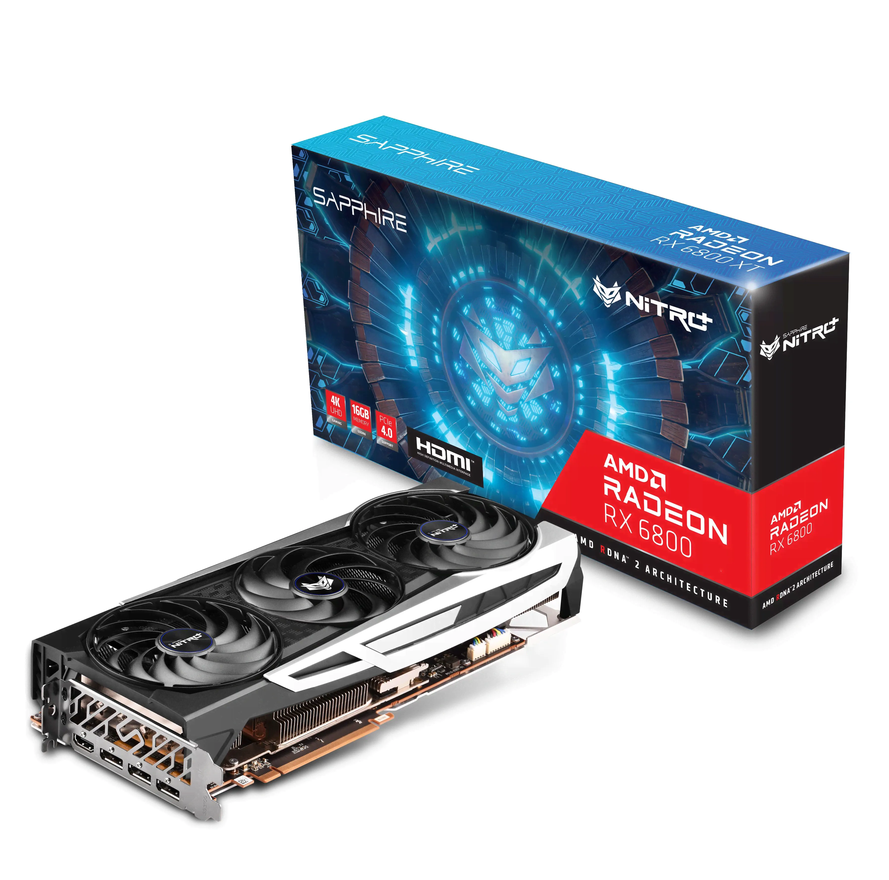 Sapphire Видеокарта Radeon RX 6800 16 ГБ (Sapphire NITRO+ AMD Radeon RX 6800 16G), LHR