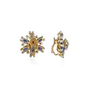 BULGARI SAPPHIRE AND DIAMOND FLOWER EARRINGS