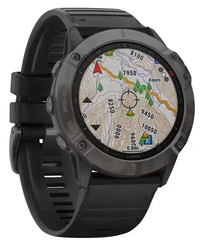 Часы Garmin Fenix 6X Sapphire DLC серый/черный-0