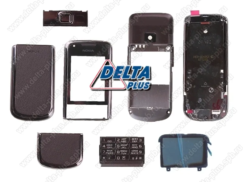 Купить NOKIA 8800 sapphire arte корпус в сборе (цвет - brown) 8 элементов в интернет-магазине
